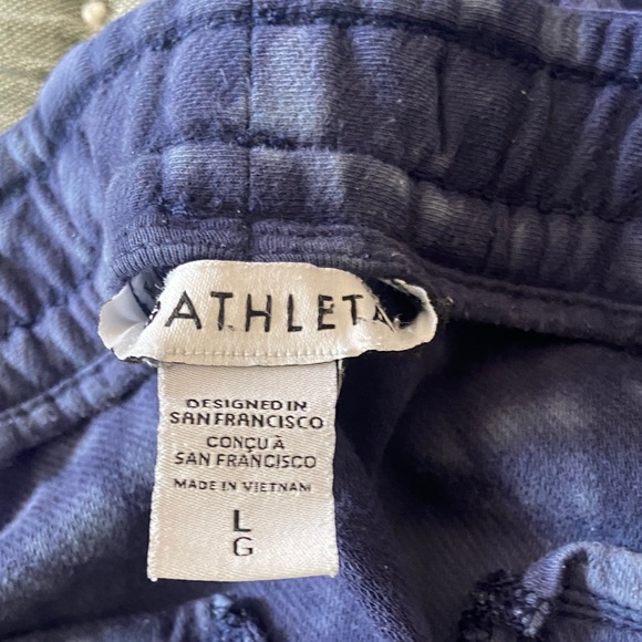Athleta Blue Tie Dye Fleece Joggers L - Picture 2 of 7